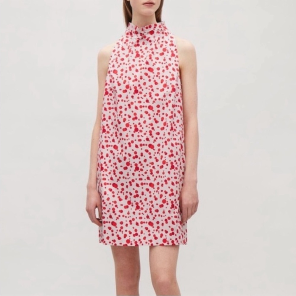 COS Mock Neck Tie Back Dress Polka
Dots Pockets Size 6